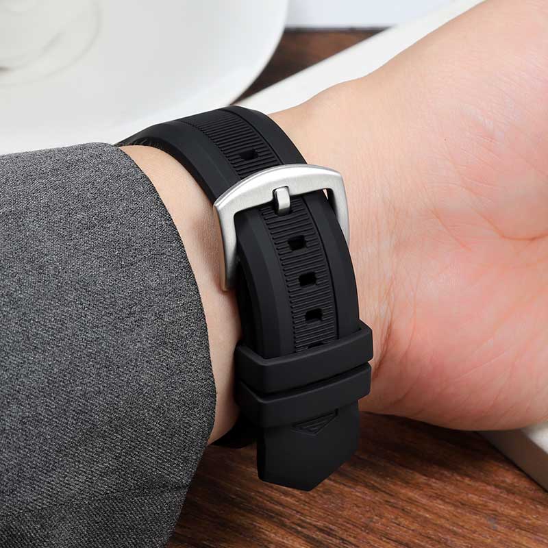 Notched silicone rubber watch  - Omega Watch Constellation 评论和价格