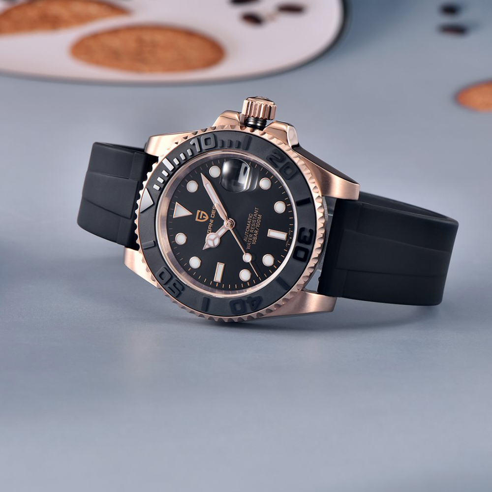 PAGANI DESIGN Automatic Watch  - Rubber Strap Diver 评论和价格