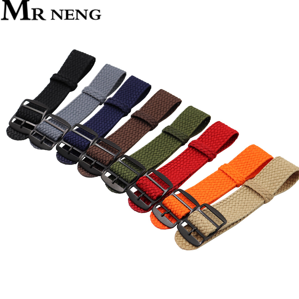 18mm 20mm 22mm Solid color For - Perlon Strap Woven 评论和价格