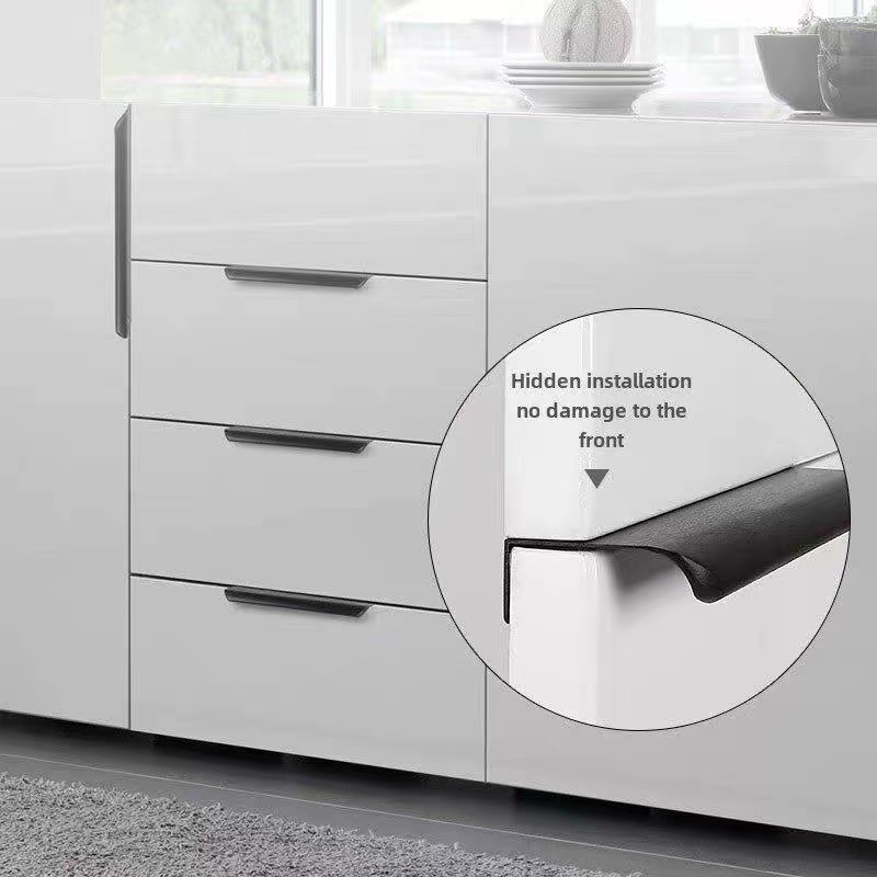 Hidden Aluminum Cabinet Pulls  - Curved Spring Bar 评论和价格