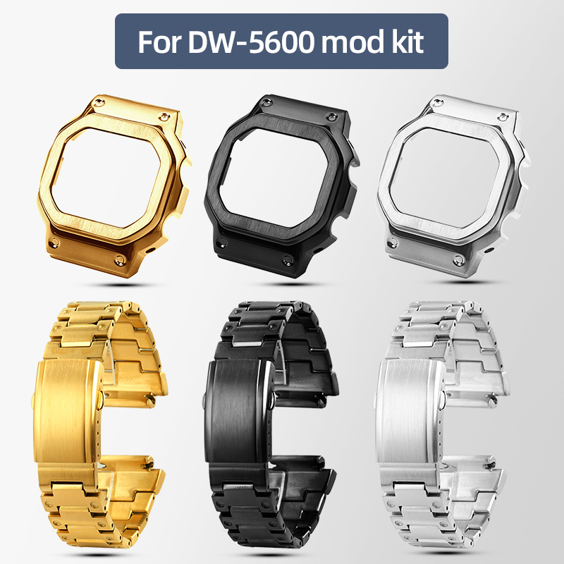 Metal Watch Case Strap Mod Kit - Casio Watch G-Shock Dw-5600 评论和价格