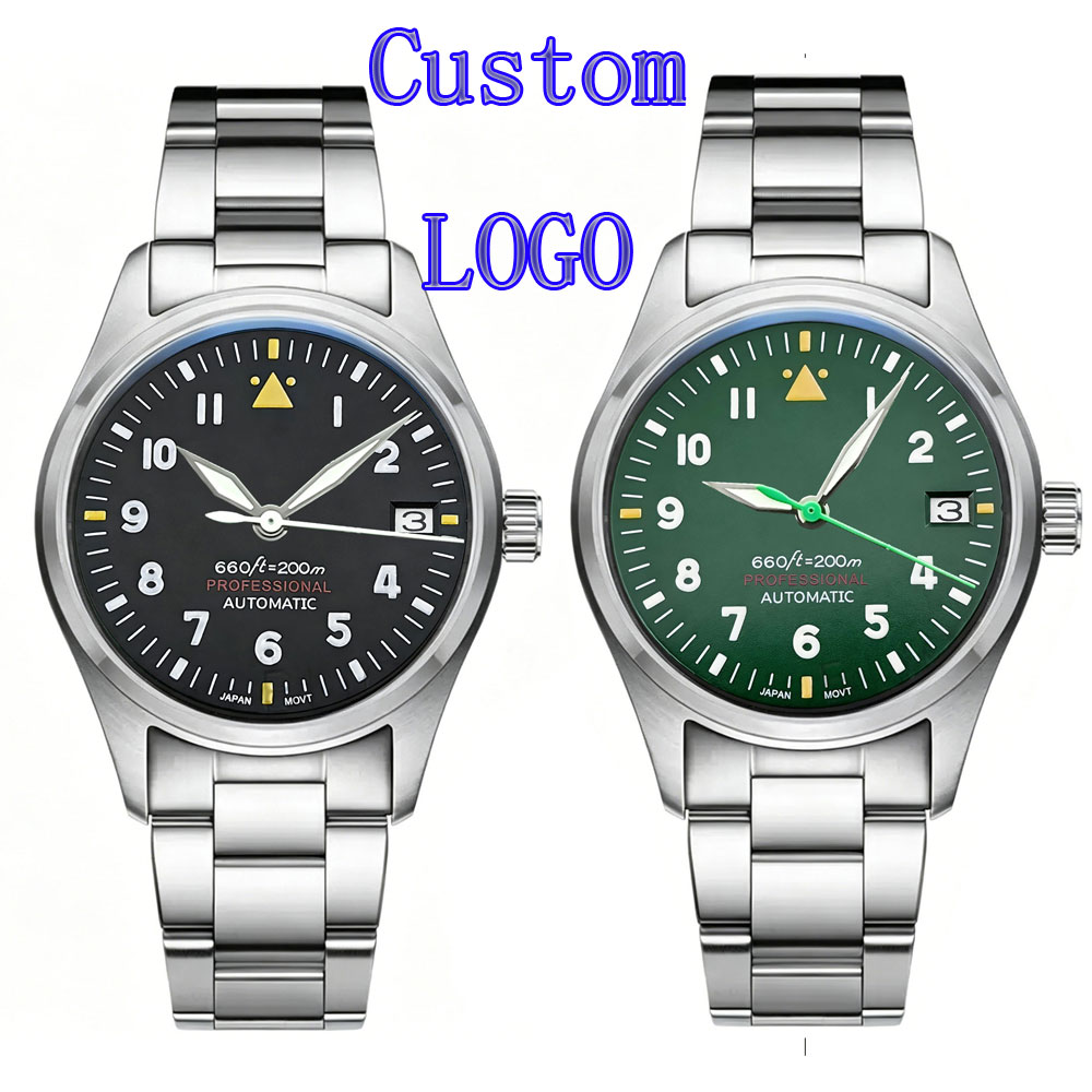 Custom LOGO 36mm 39mm Pilot Wa - Stainless Bracelet Diver 评论和价格