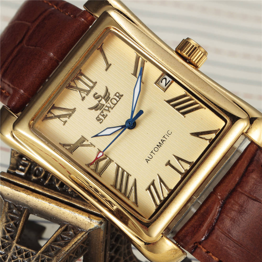 SEWOR Top Brand Luxury Men Wat - Cartier Watch Santos 评论和价格