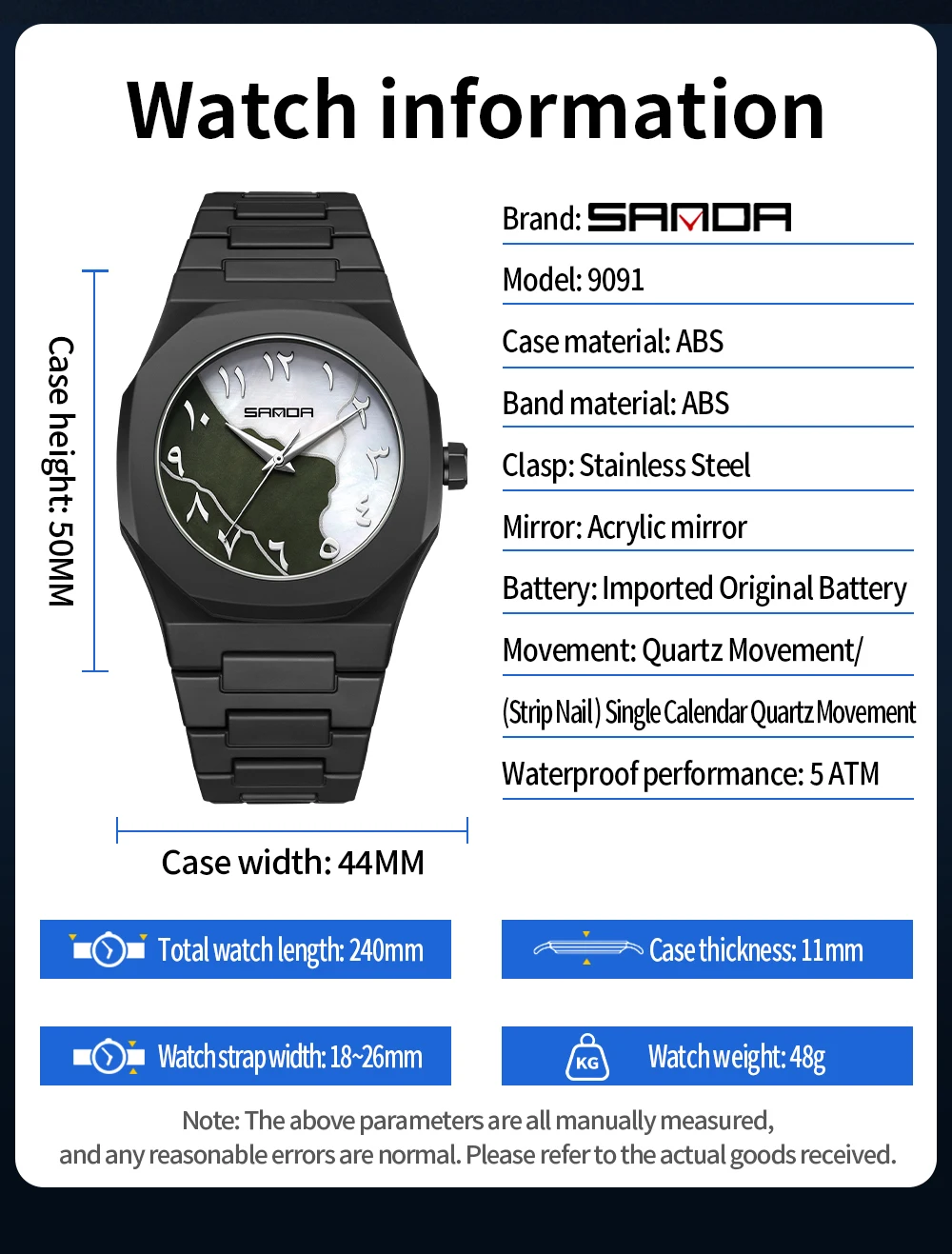 2025 SANDA Fashion Men's and W - Rubber Strap Diver 评论和价格