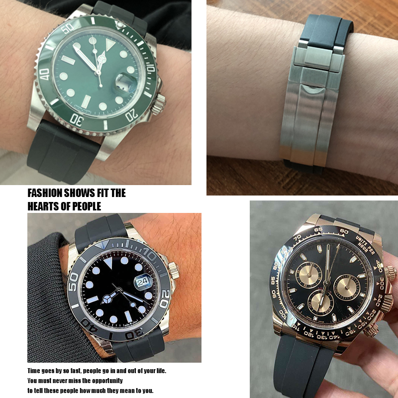 Rubber Watchband 18mm 20mm 21m - Rolex Watch Submariner 评论和价格