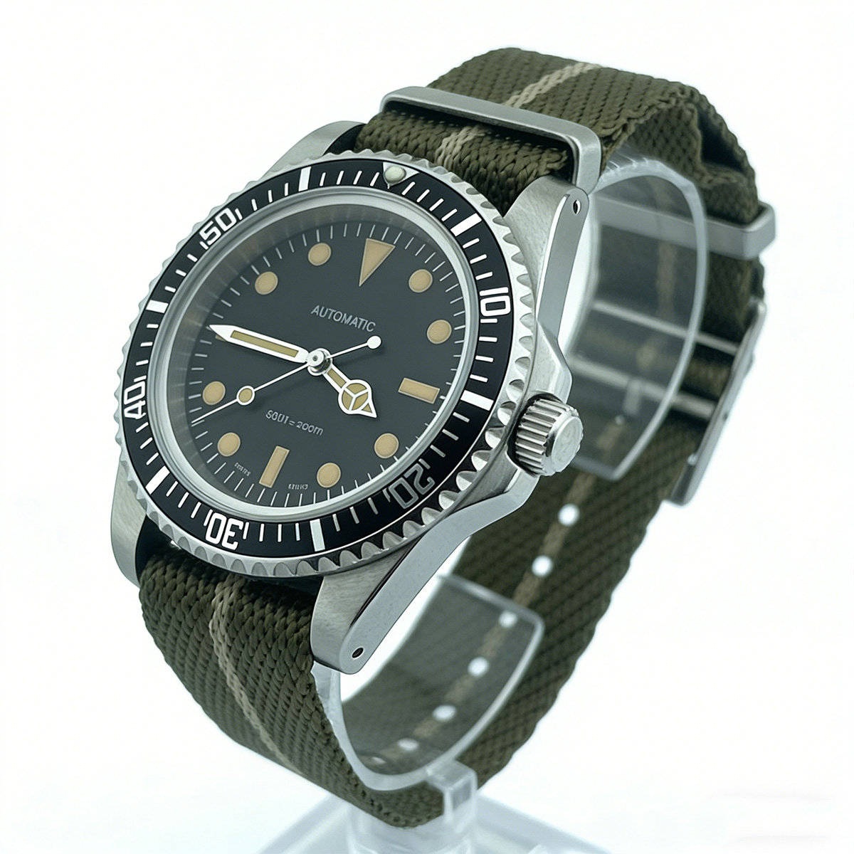 39.5mm Diver Retro Watch Sapph - Tropic Strap Vintage 评论和价格